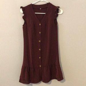 🔥 NWOT Burgundy Sleeveless Dress
